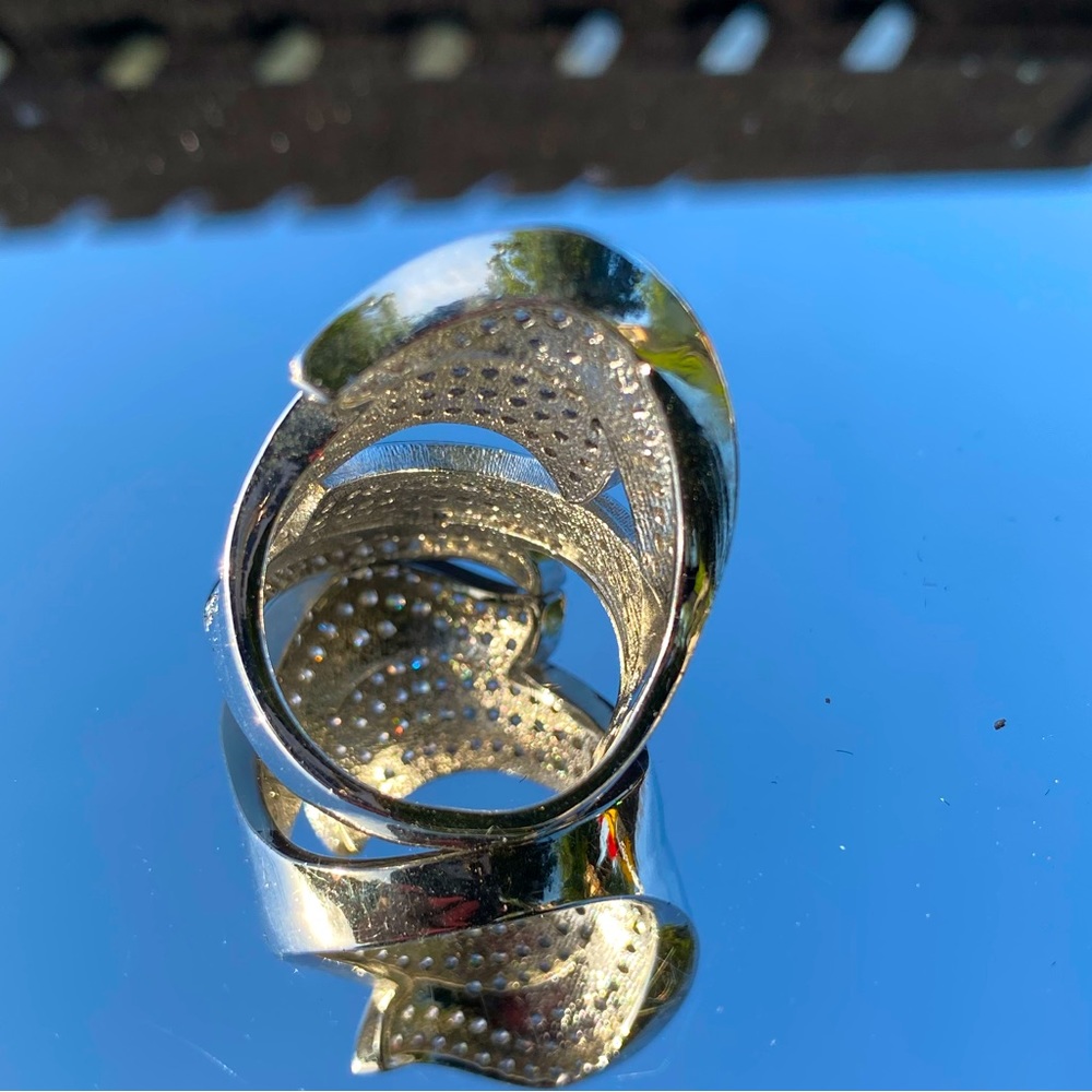 925 Solid Sterling Silver Ring Size 9 - image 5